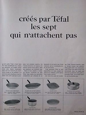 Publicité Advertising 119 1965  Tefal  poele qui attache pas  omelette lardons 