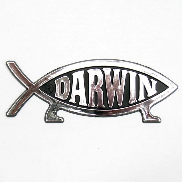 DARWIN FISH (ON legs) CAR EMBLEM BADGE symbol plaque ** UK SELLER ** £6