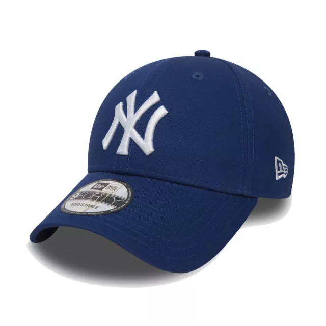 New Era Cap Men's MLB NY Yankees Basic Royal Blue & White 9FORTY Adjustable Hat