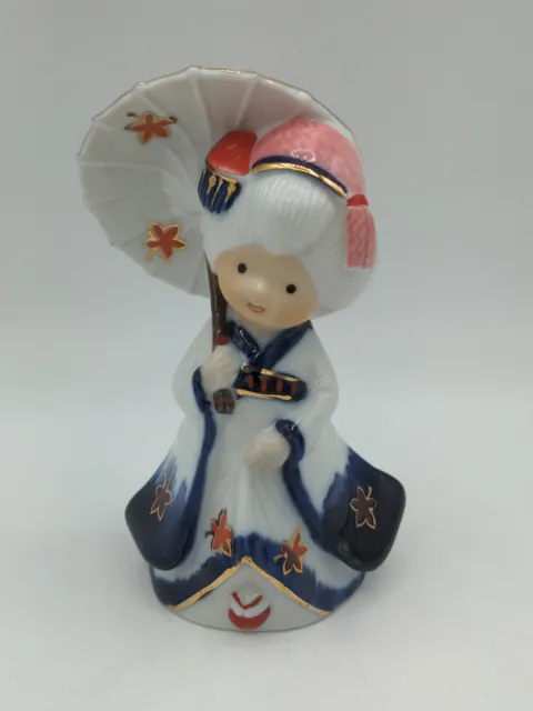 Jasco Vintage 1960's Japanese Geisha Girl Porcelain Bell Figurine