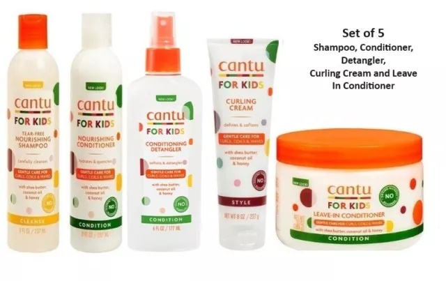 Cantu Enfants Shampooing Après-shampooing sans Rinçage Après-shampooing,Démêlant