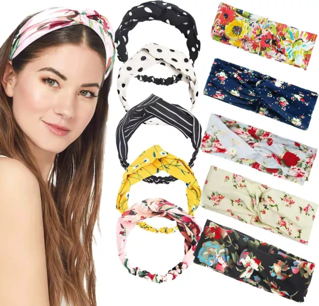 Adult Stretchy Twist Knot Head Wrap Headband Knotted Hairband Ladies Hair Band