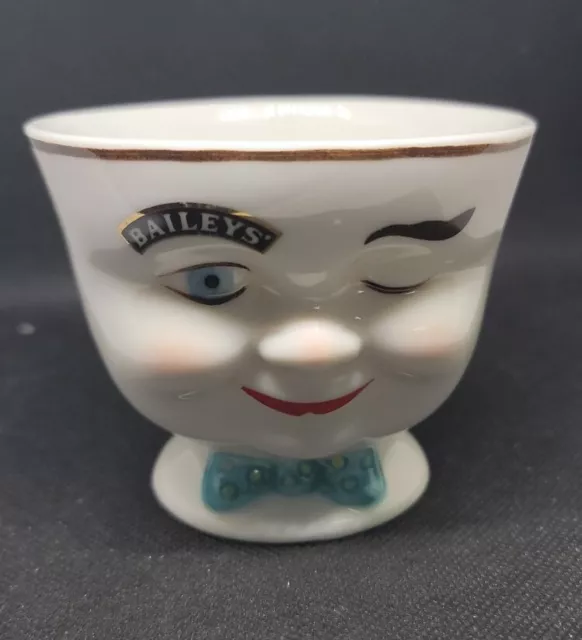 Baileys Irish Cream Yum Winking Face Blue Bow Tie Coffee Mug Cup 1996