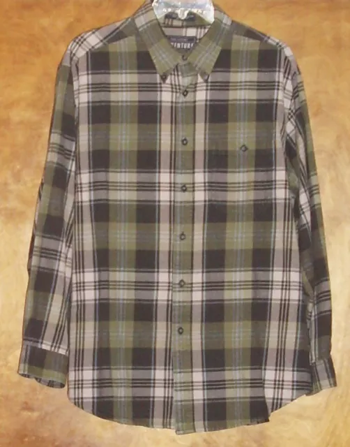 John Ashford Adventure Men's Sz L, LS Shirt w/Button Front,Collar & Pocket,Plaid