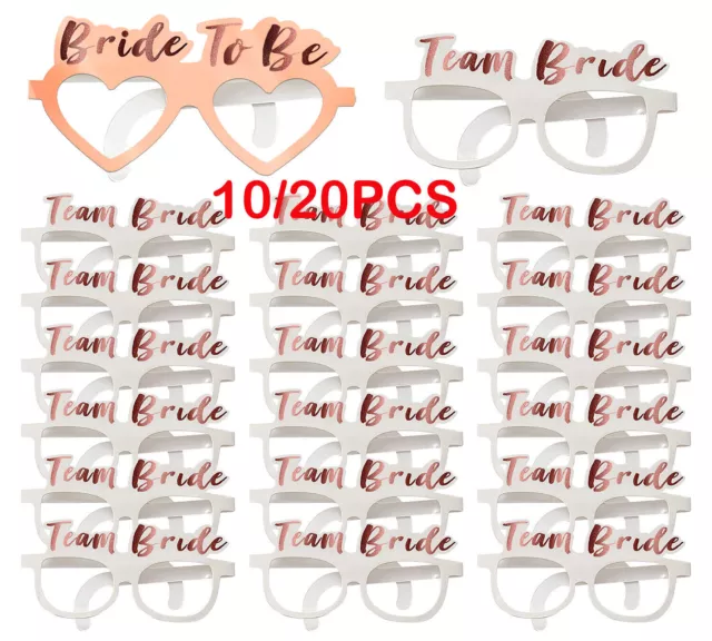 10/20 Hen Party Glasses Team Bride To Be Hens Do Night Bridal Party Accessories