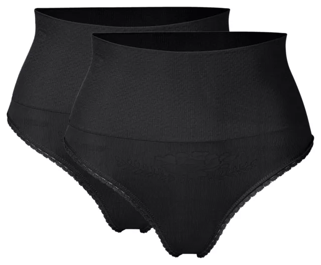 2 Bauchweg Mieder String Tanga figurformer Damen Unterwäsche Shape Wäschebeutel