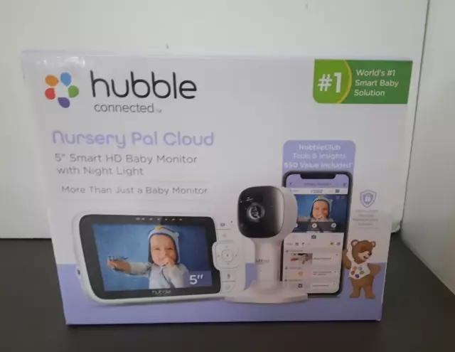Monitor inteligente para bebé Hubble Connected Nursery Pal Cloud 5" HD con luz nocturna
