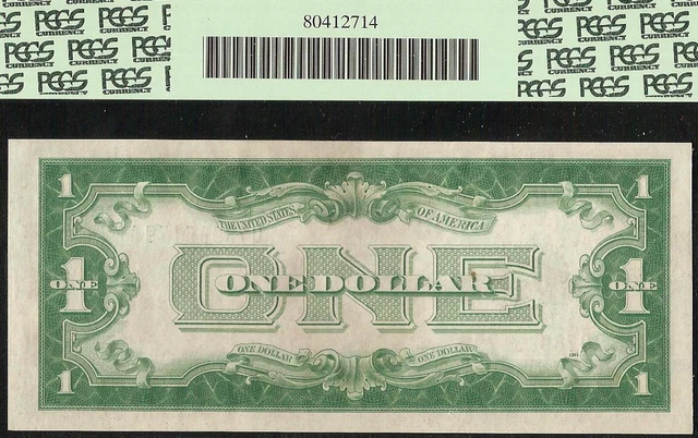 UNC 1928A $1 DOLLAR BILL SILVER CERTIFICATE FUNNYBACK NOTE Fr 1601 PCGS 63