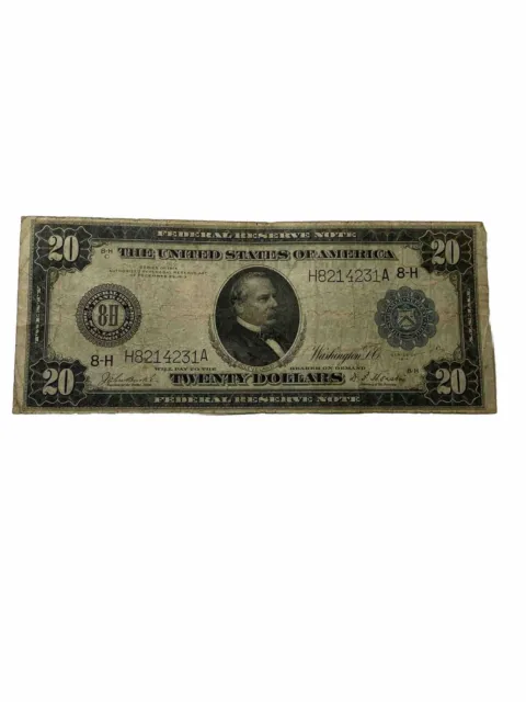 1914 Large Size $20 Dollar Bill Federal Reserve Note FRN St Louis