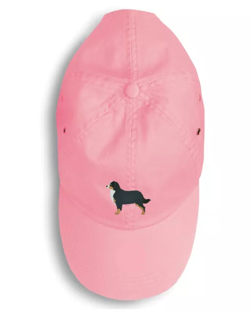 Bernese Mountain Dog Embroidered on Pink Baseball Cap BB3419PK-156