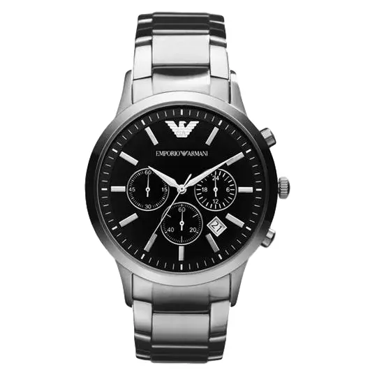 Emporio Armani AR2434 Men's 43mm Stainless Steel Chronograph Classic Watch