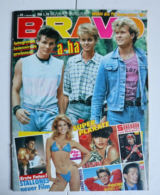 BRAVO 48/1985 - Thomas Anders, Level 42, Simple Minds, Wham - MIT SUPERPLAKAT!
