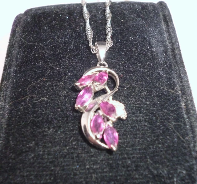 Pendentif Argent Massif 925 Avec Améthystes - Neuf Sans Emballage