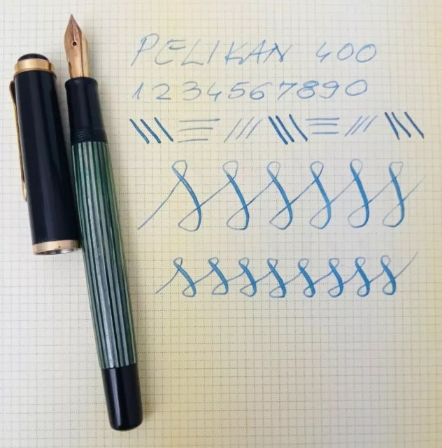 Pelikan 400 Gunther Wagner Fountain Pen 14k EF Flex Nib Vintage Excellent