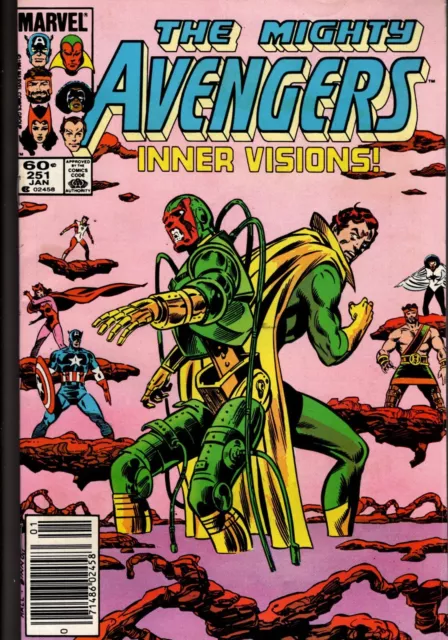 1985 Mighty Avengers #251  - Iconic Vision -  stored since purchase -