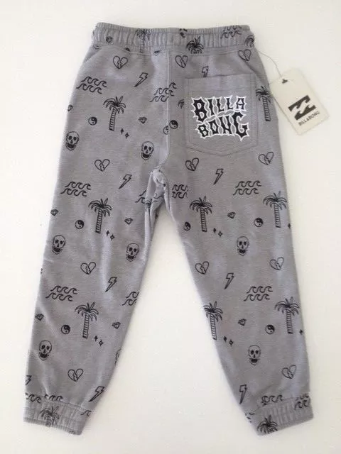 Bnwt Billabong Kids Boys Scribble Trackies Trackpants (4) Last Ones Rrp $59.99