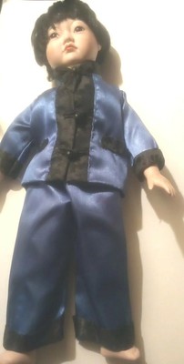 Marian Yu Designs 1989 Asian Boy Porcelain Dolls Vintage/Limited Edition 14"