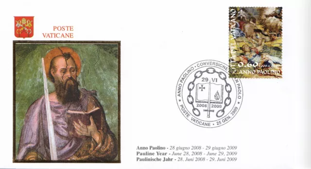 12) FDC. Vatikan 2008 " Paulinische Jahr  "  Mi.Nr: ?  ( n48)