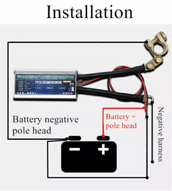 Universeller 12V Auto Batterie Trennschalter Batterietrenner mit Fernbedien N1D2 3