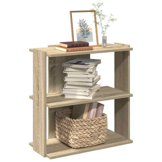 Supporto Acquario In Legno Multistrato Rovere Fumo 60x30x60 Cm - Mobile Con 3 Ripiani Per Pesci, Accessori E Mangime