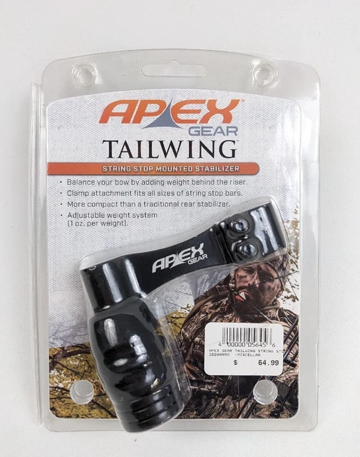 Apex Gear Tailwing String Stop Mounted Stabilizer Adjustable Bow Balance Weight