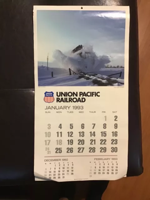 Union Pacific Railroad 1993 Calendar, Approx. 12 1/2” x 23”, $8 shipping