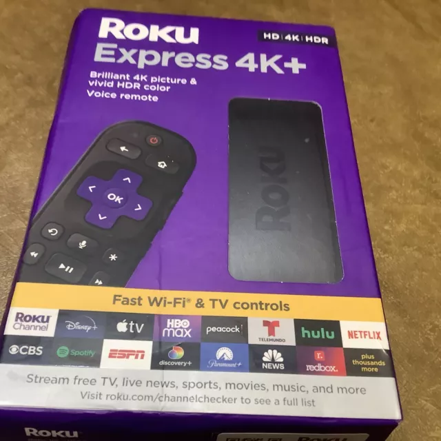 Roku Express 4K+ 2021 | Streaming Media Player HD/4K/HDR with Voice Remote NEW