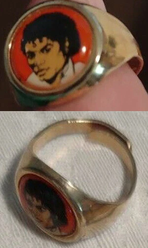 MICHAEL JACKSON BAGUE Bijou THRILLER Jewelry Adjustable Ring 80s