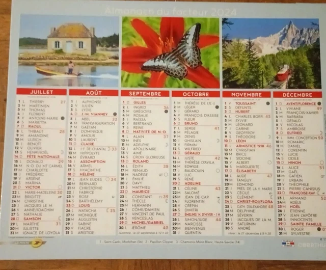 CALENDRIER ALMANACH DU facteur de la poste 2024 Qualité Prestige