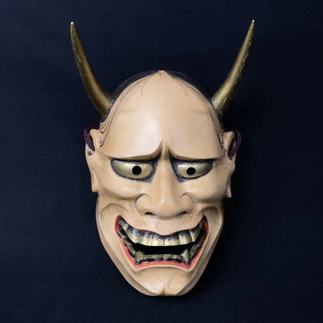 2C3-41 Yutaka Yoshida Noh Mask Wisdom Face Wood Carving Ghost from Japan