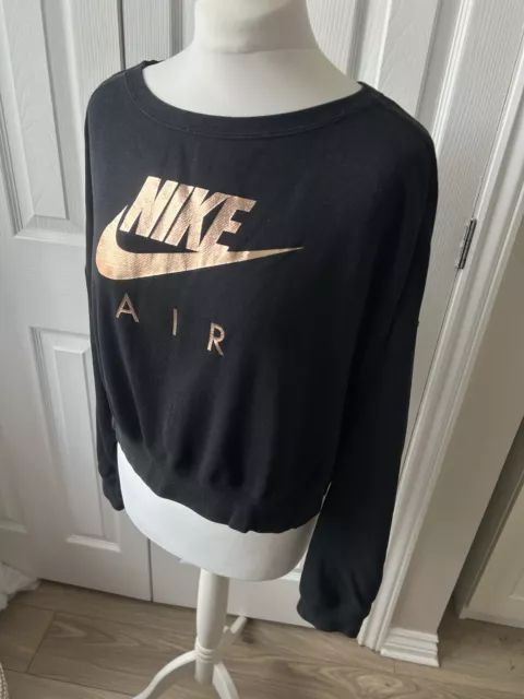 NIKE AIR RALLY Rose Gold Cropped Sweater Womens M with Zip Back 33.99 PicClick UK