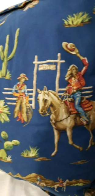 Traditions Pamela Kline Cowboy Ranch Rodeo Print 2 Pillows 3