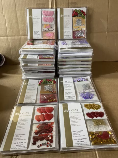 Wholesale job lot Card Craft making sets 24 packs Heart / Flowers clearance Lot’