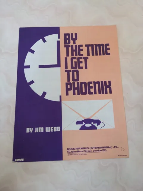 By The Time I Get To Phoenix - Jim Webb - Noten