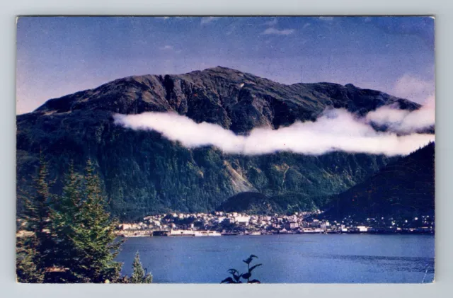 Juneau, AK-Alaska, View Of City And Mountain Antique, Vintage Postcard