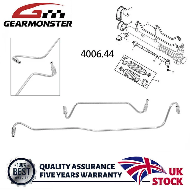 thumbnail image 2 of Premier PSP41 Power Steering Rack Pipe – Fits Peugeot Boxer, Fiat Ducato, Citroen Relay (Front) 2 of 4