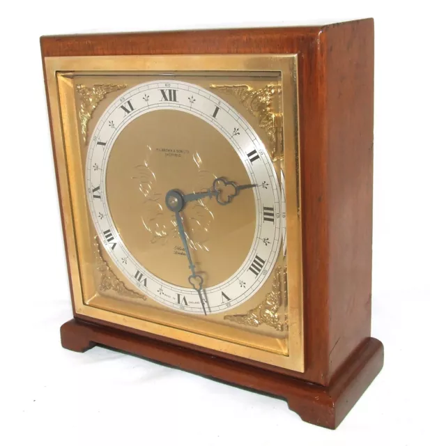 Large ELLIOTT LONDON Walnut Bracket Mantel Clock : H L BROWN & SON LTD SHEFFIELD 3