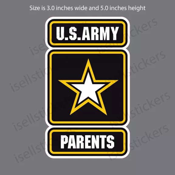 AR-2334 US Army Parents Proud Military Family Bumper Sticker Window Decal