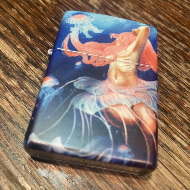 Zippo 2022 COTY JELLYFISH MERMAID 540 Wrap Jessica Prando Lighter + FLINT PACK