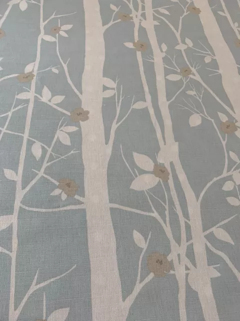 Laura Ashley Cottonwood Duck Egg Fabric 0.5m Remnant 😊