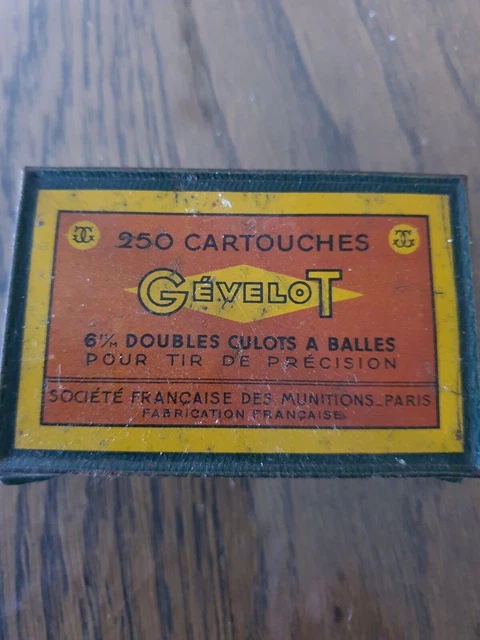 Boîte Ancienne En Métal Gévelot - Cartouches à Plomb - Déco Vintage