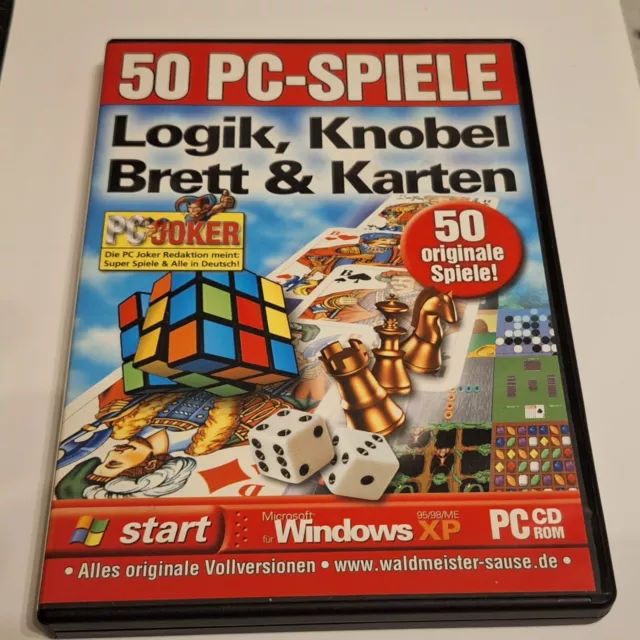 PC CD-ROM - 50x Logik,Knobel,Brett u.Karten - Win.98/ME/XP - sehr guter Zustand