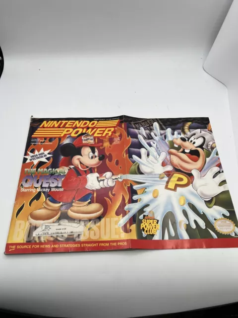 Nintendo Power Magazine Volume 44 Magical Quest Posters Inlays