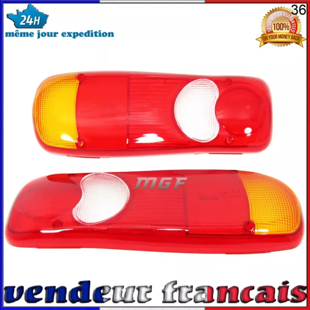 2x Arrière Lampe Feux Lentille Pour Citroen Lynx Opel Manitou Iveco E-Mark