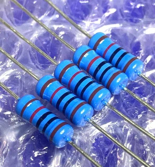5 Resistenze 10K Ohm 2W ±1% Metal Film 5x12mm ( 5 pezzi )
