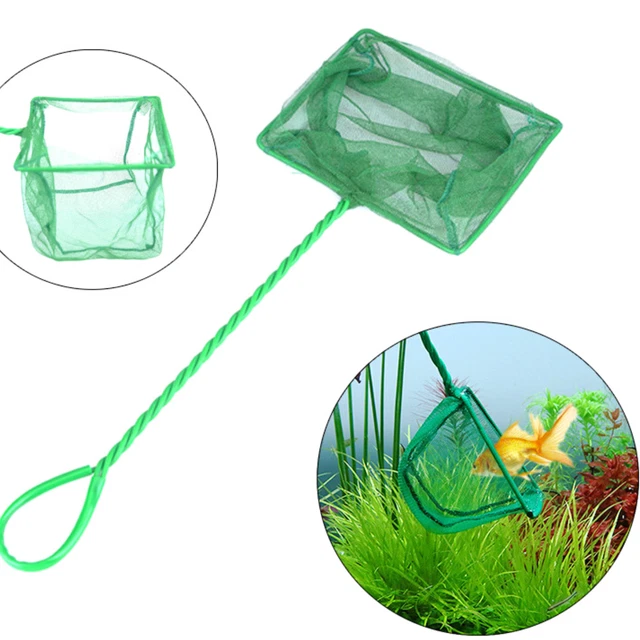 5inch Aquarium Small Portable Fish Catch Tank Net Long Mesh Handle Accessories 2