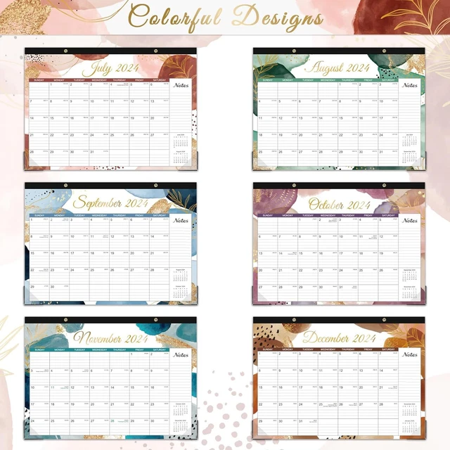 DESK CALENDAR 2024 Desk/Wall 2024, January 2024 December pink 14.