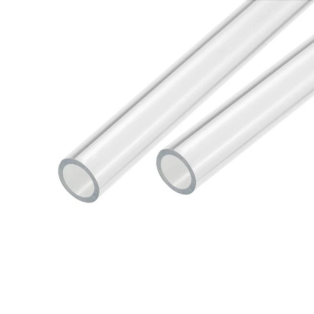 2pcs Acrylic Pipe Clear Rigid Tube 12mm ID 16mm OD 14" for Lamps and Lanterns