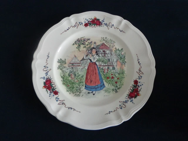 Sarreguemines Obernai Speiseteller  / Pizzateller / Servierplatte Ø 35cm