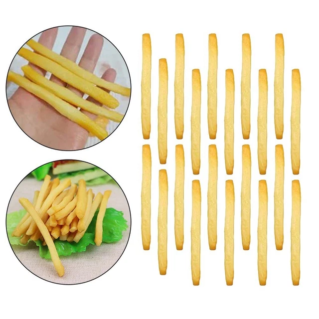90 Frites Factices Hyper Réalistes – Set Complet Pour Déco, Jeux D’imitation Et Photos Rigolotes